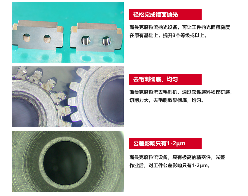 蘇州斯曼克磨粒流設(shè)備公司是專(zhuān)業(yè)生產(chǎn)<a href='http://m.aspachord.cn' target='_blank'><u>流體拋光機(jī)</u></a>設(shè)備廠家,主要拋光機(jī)器型號(hào)有:<a href='http://m.aspachord.cn' target='_blank'><u>流體拋光機(jī)</u></a>,<a href='http://m.aspachord.cn' target='_blank'><u>微孔拋光機(jī)</u></a>,磨粒流拋光機(jī),自動(dòng)拋光機(jī)廣泛應(yīng)用于擠型模具拋光,鎢鋼模具,精沖模具拋光,噴絲板,管件<a href='http://m.aspachord.cn' target='_blank'><u>內(nèi)孔拋光</u></a>,渦輪殼內(nèi)腔,熱流道拋光,沖頭,細(xì)長(zhǎng)管內(nèi)壁拋光.